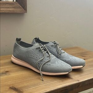 Cole Haan Gray Sneakers with Pink Accents
